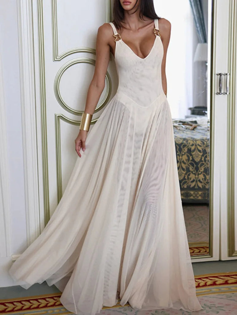 AURELIA™ Sheer Elegance Maxi Dress