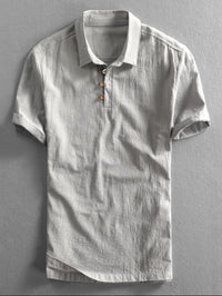 AzureBreeze Linen Polo