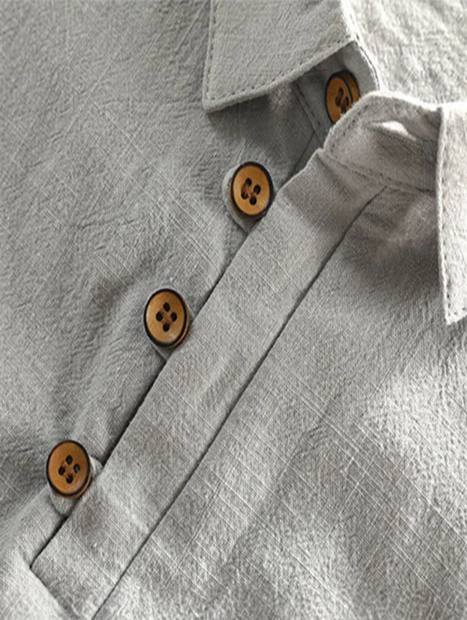 AzureBreeze Linen Polo