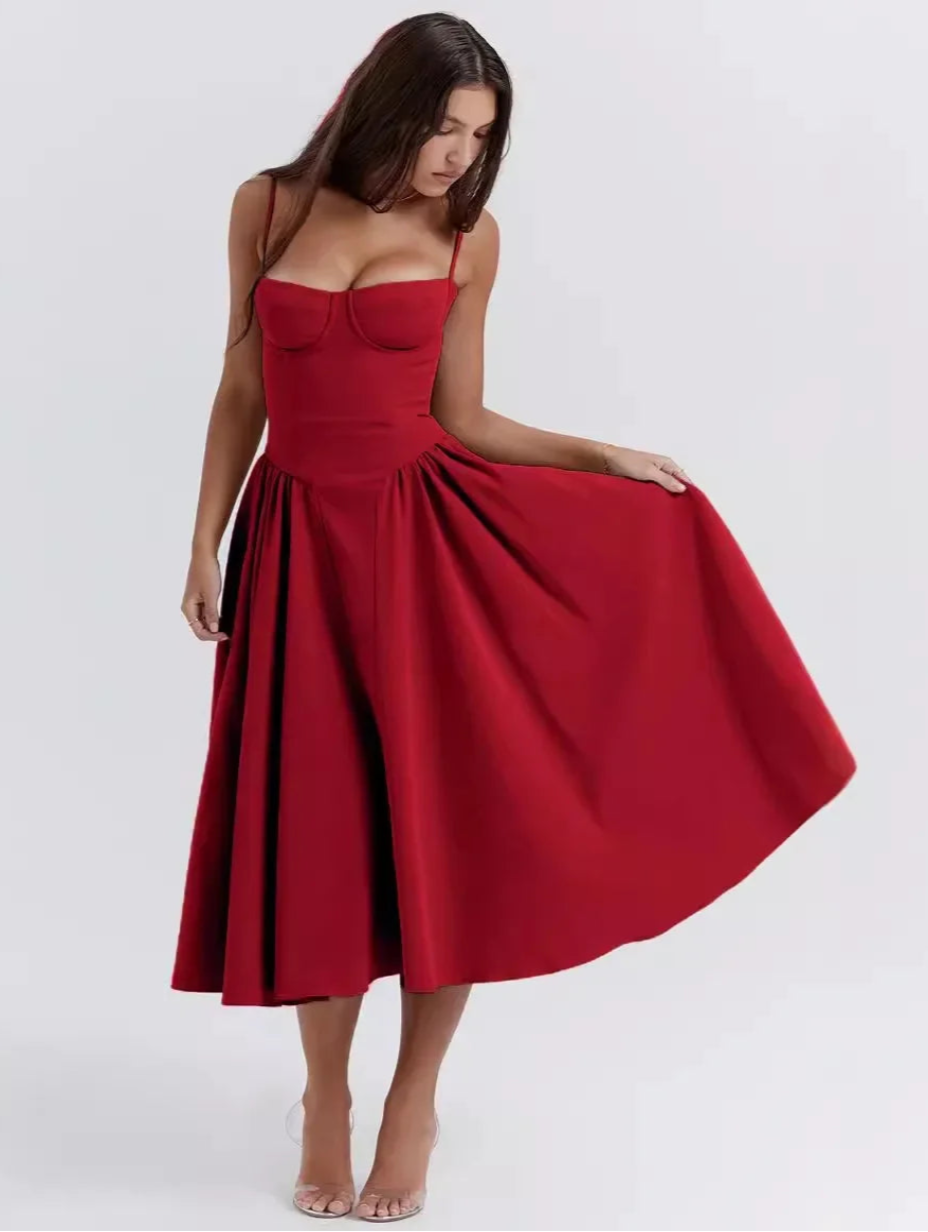 Elegance Vintage™ Midi Dress