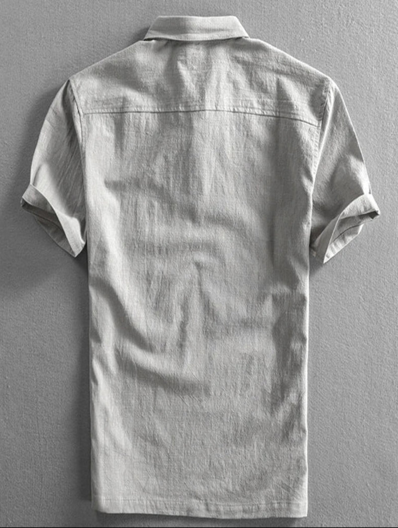 AzureBreeze Linen Polo