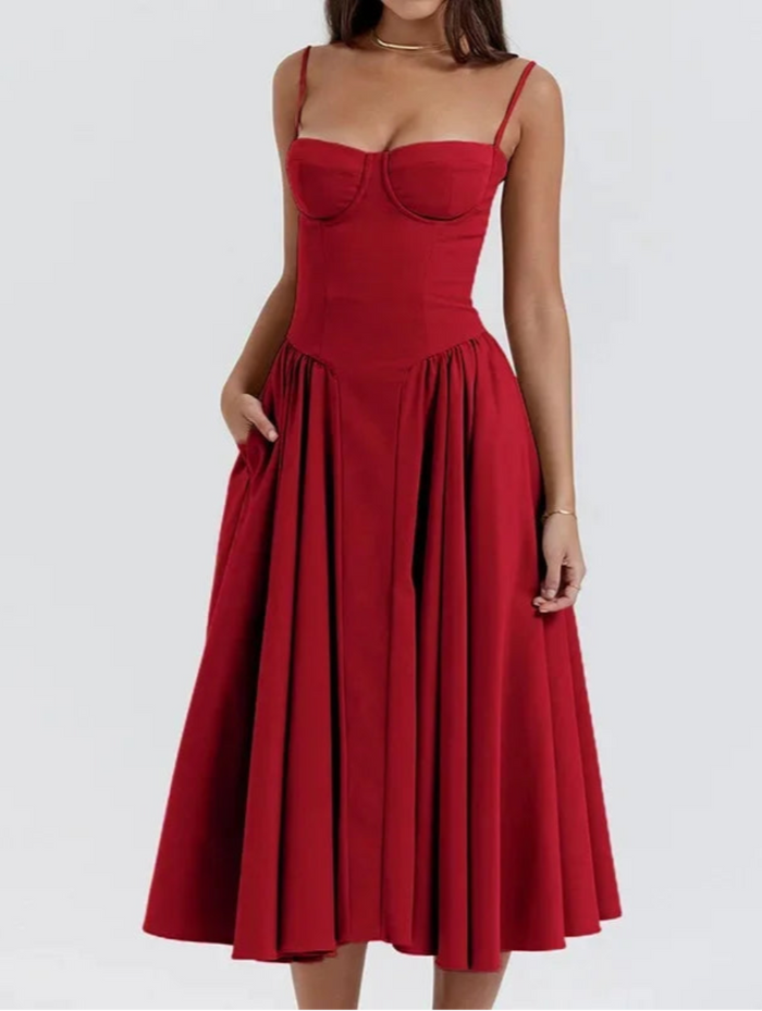 Elegance Vintage™ Midi Dress
