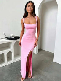 Avrilya™ Elegant High-Slit Bodycon Dress
