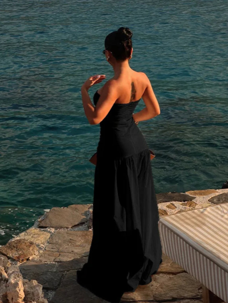 LUXEVERA™ Strapless Hollow Maxi Dress