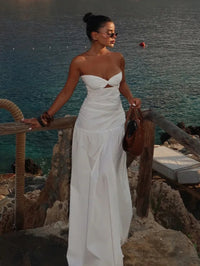 LUXEVERA™ Strapless Hollow Maxi Dress