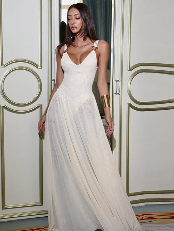 AURELIA™ Sheer Elegance Maxi Dress