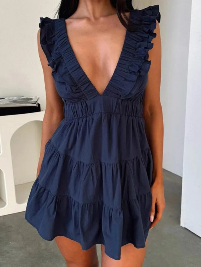 LUXEVERA™ Ruffle Mini Dress