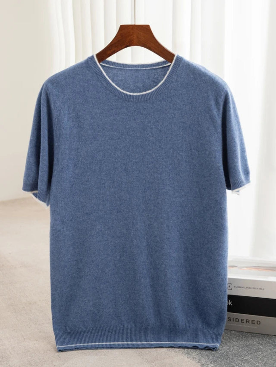 【CAYL】Merino blend short sleeve / blue CAYL Merino Blend Shortsleeve Tee - Blue – Outsiders Store UK