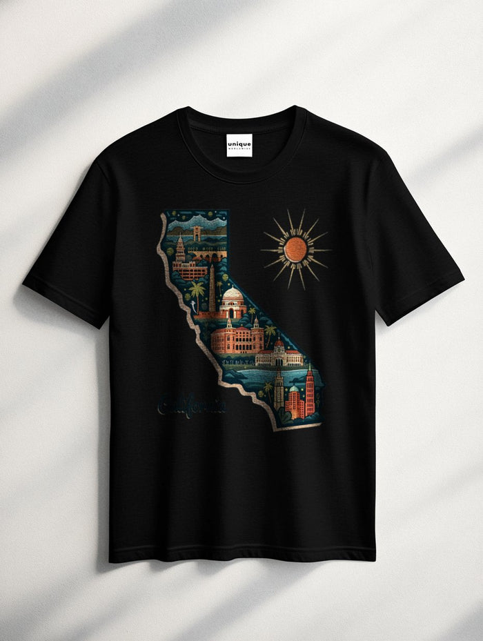 UNIQUE SUPIMA® COTTON "CALIFORNIA STATE" T-SHIRT