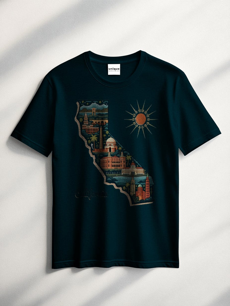 UNIQUE SUPIMA® COTTON "CALIFORNIA STATE" T-SHIRT