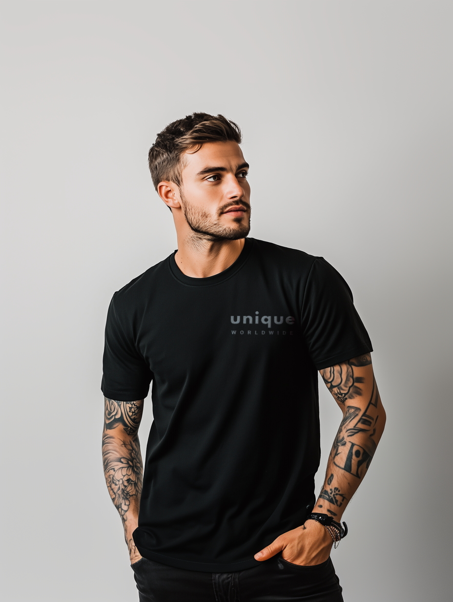 UNIQUE PREMIUM SUPIMA® COTTON  T-SHIRT - BLACK