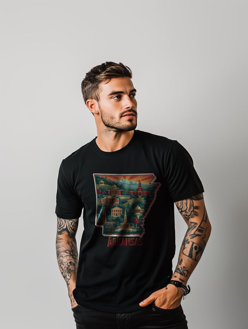 UNIQUE SUPIMA® COTTON "ARKANSAS STATE" T-SHIRT