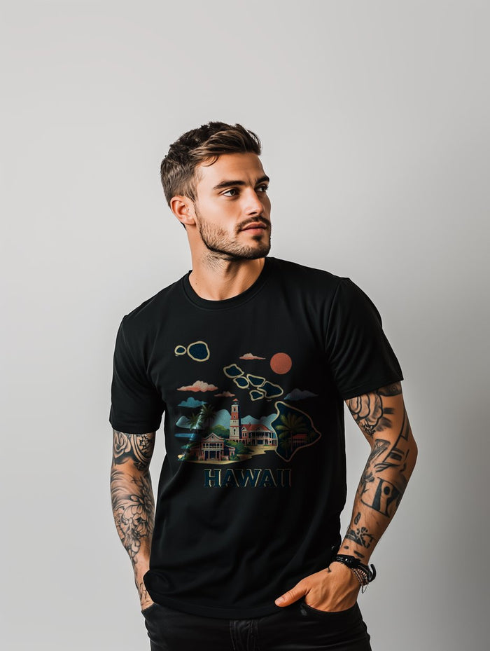 UNIQUE SUPIMA® COTTON "HAWAII STATE" T-SHIRT