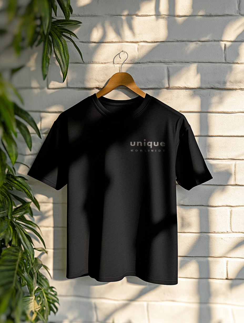 UNIQUE PREMIUM SUPIMA® COTTON  T-SHIRT - BLACK