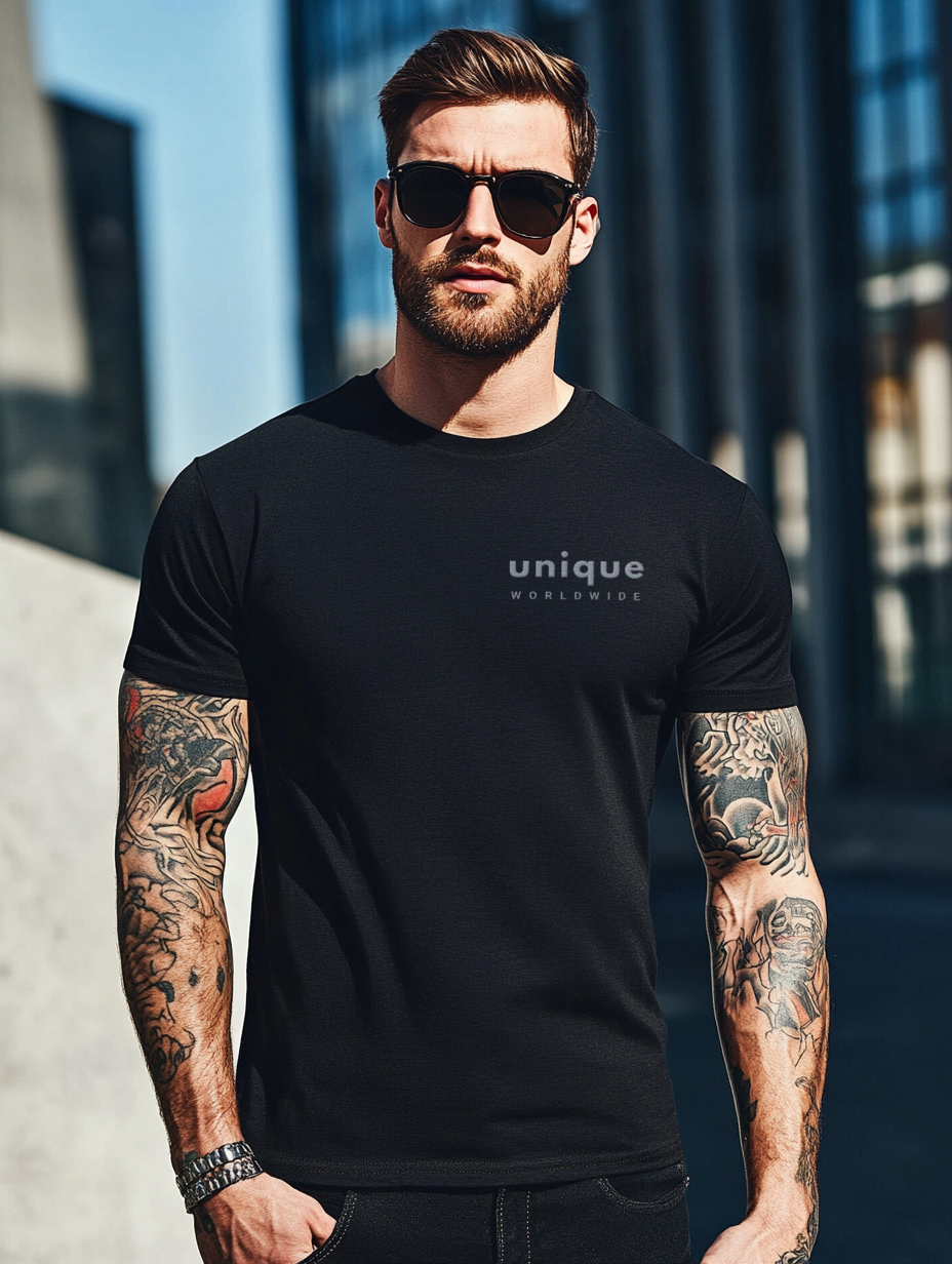 UNIQUE PREMIUM SUPIMA® COTTON  T-SHIRT - BLACK