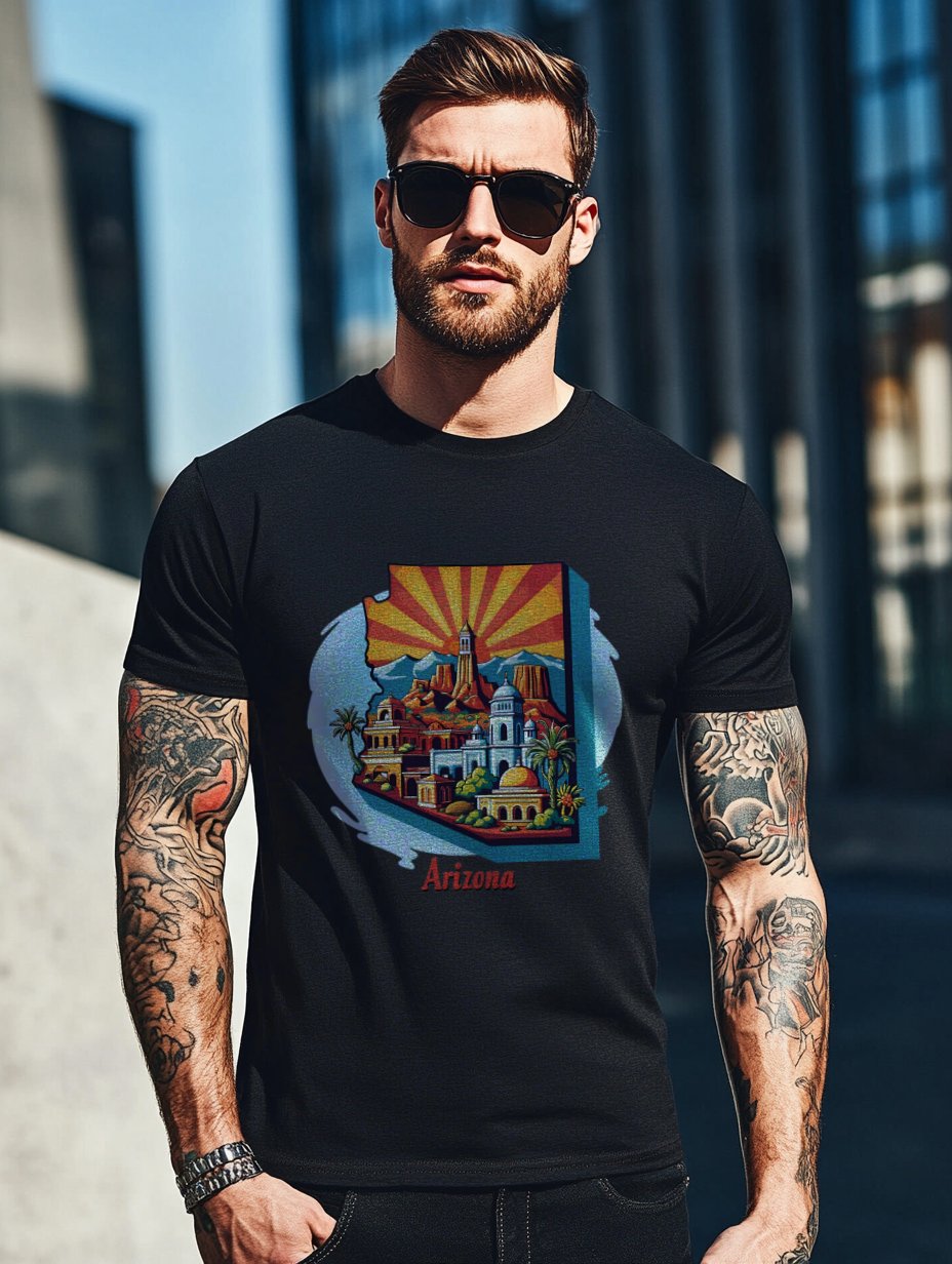 UNIQUE SUPIMA® COTTON "ARIZONA STATE" T-SHIRT