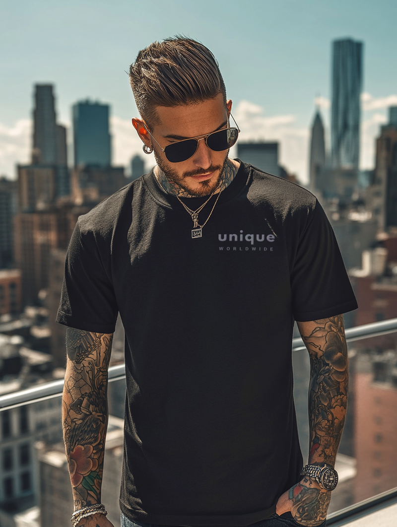 UNIQUE PREMIUM SUPIMA® COTTON  T-SHIRT - BLACK