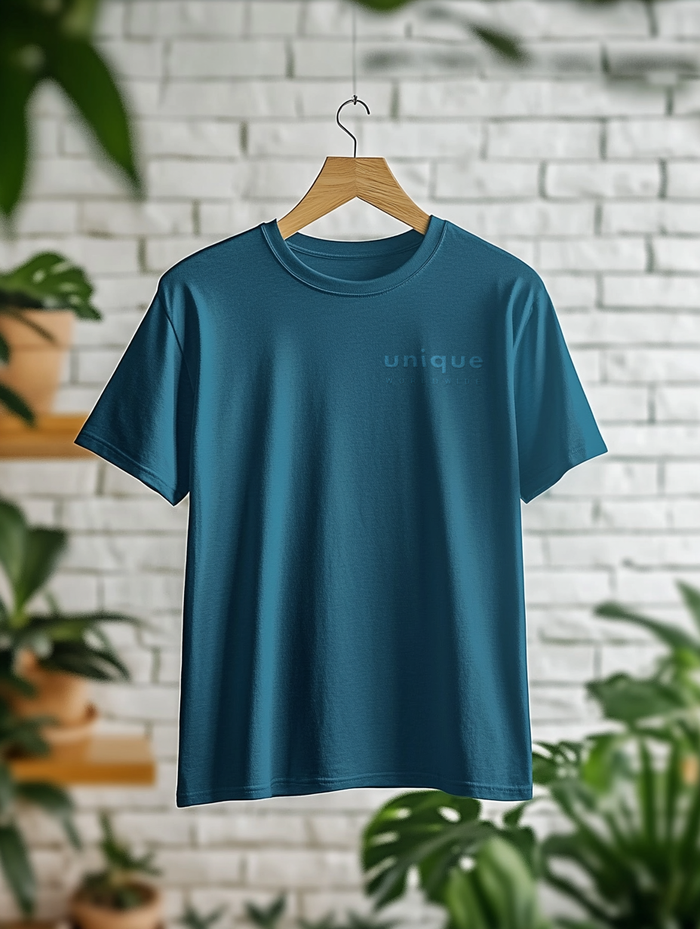 UNIQUE PREMIUM SUPIMA® COTTON T-SHIRT - BLUE