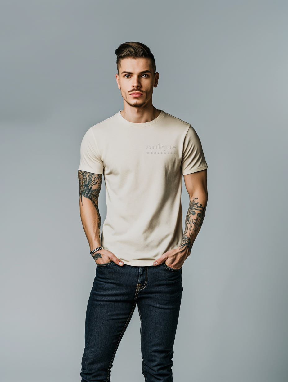 UNIQUE PREMIUM SUPIMA® COTTON T-SHIRT - LATTE