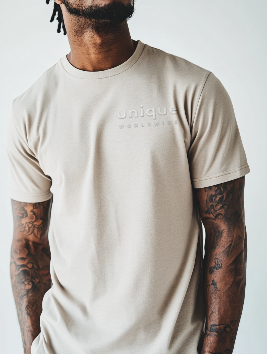 UNIQUE PREMIUM SUPIMA® COTTON T-SHIRT - LATTE