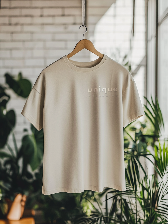 UNIQUE PREMIUM SUPIMA® COTTON T-SHIRT - LATTE