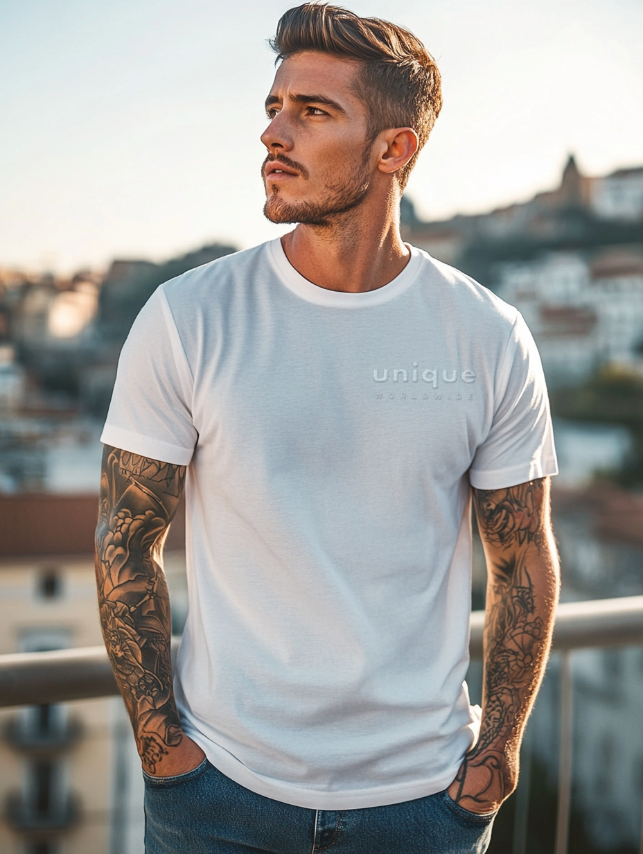 UNIQUE PREMIUM SUPIMA® COTTON T-SHIRT - WHITE