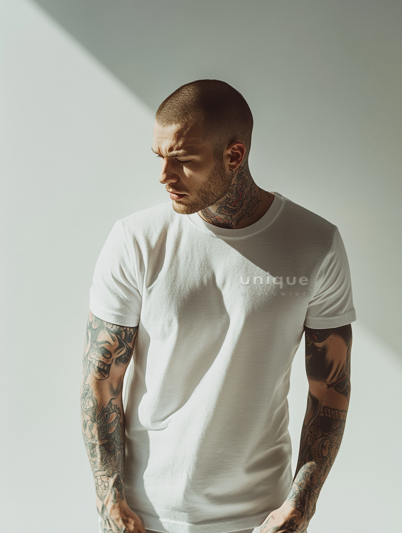 UNIQUE PREMIUM SUPIMA® COTTON T-SHIRT - WHITE