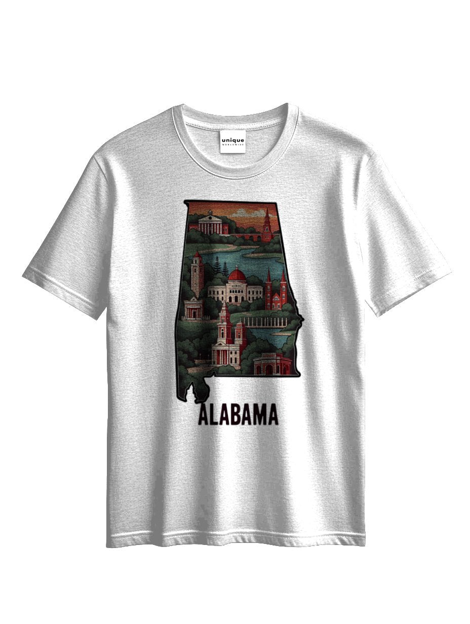 UNIQUE SUPIMA® COTTON "ALABAMA STATE" T-SHIRT