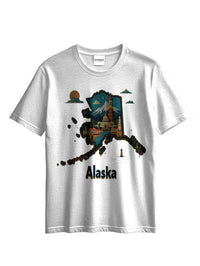 UNIQUE SUPIMA® COTTON "ALASKA STATE" T-SHIRT