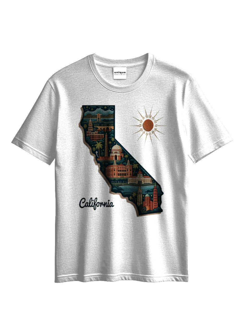 UNIQUE SUPIMA® COTTON "CALIFORNIA STATE" T-SHIRT