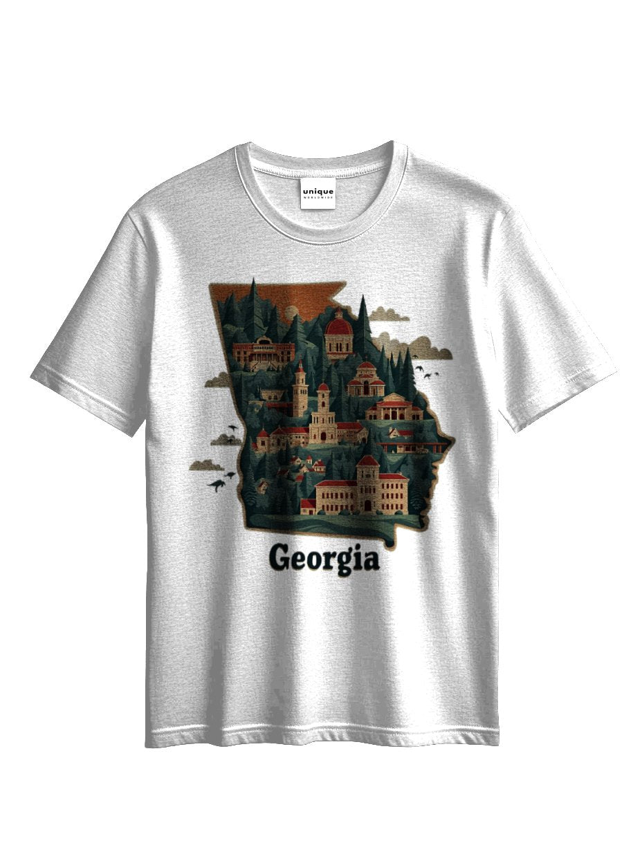 UNIQUE SUPIMA® COTTON "GEORGIA STATE" T-SHIRT