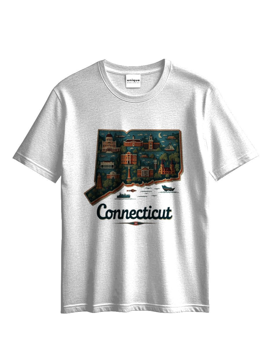 UNIQUE SUPIMA® COTTON "CONNECTICUT STATE" T-SHIRT