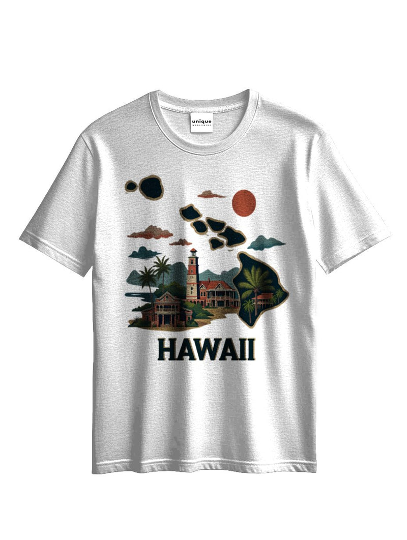 UNIQUE SUPIMA® COTTON "HAWAII STATE" T-SHIRT